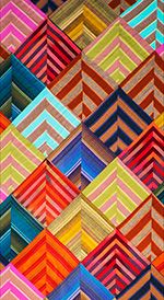 section of quilt by Kaffe Fassett from the exhibition